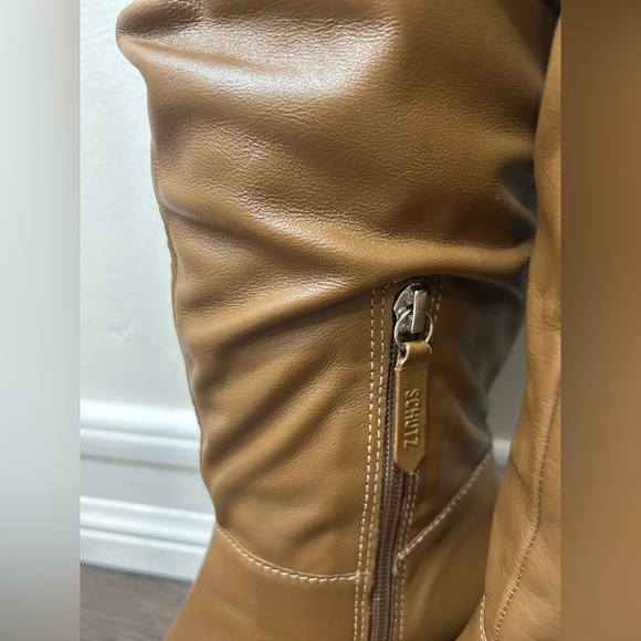 SCHUTZ - Ashlee Up Knee High Slouchy Nappa Leather Boot Size 5 - Picture 10 of 16